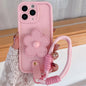 Floral Holder TPU Phone Case with PU Buckle Lanyard, For iPhone 12 Pro, For iPhone 11 Pro Max, For iPhone 11, For iPhone 11 Pro