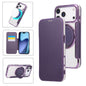 Ultra-thin Rotation Holder Magnetic Plating Vegan Leather Phone Case, For iPhone 17e / 16e, For iPhone 17 Pro Max, For iPhone 17 Pro