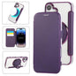 Ultra-thin Rotation Holder Magnetic Plating Vegan Leather Phone Case, For iPhone 17, For iPhone Air, For iPhone 16 Pro Max