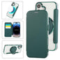 Ultra-thin Rotation Holder Magnetic Plating Vegan Leather Phone Case, For iPhone 17, For iPhone Air, For iPhone 16 Pro Max