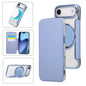 Ultra-thin Rotation Holder Magnetic Plating Vegan Leather Phone Case, For iPhone 17, For iPhone Air, For iPhone 16 Pro Max