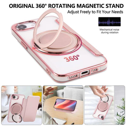 Ultra-thin Rotation Holder Magnetic Plating Vegan Leather Phone Case, For iPhone 17e / 16e, For iPhone 17 Pro Max, For iPhone 17 Pro