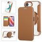 Ultra-thin Rotation Holder Magnetic Plating Vegan Leather Phone Case, For iPhone 17e / 16e, For iPhone 17 Pro Max, For iPhone 17 Pro