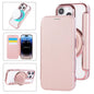 Ultra-thin Rotation Holder Magnetic Plating Vegan Leather Phone Case, For iPhone 17, For iPhone Air, For iPhone 16 Pro Max