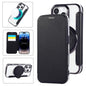 Ultra-thin Rotation Holder Magnetic Plating Vegan Leather Phone Case, For iPhone 17, For iPhone Air, For iPhone 16 Pro Max