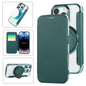 Ultra-thin Rotation Holder Magnetic Plating Vegan Leather Phone Case, For iPhone 17, For iPhone Air, For iPhone 16 Pro Max