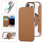 Ultra-thin Rotation Holder Magnetic Plating Vegan Leather Phone Case, For iPhone 17, For iPhone Air, For iPhone 16 Pro Max
