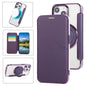 Ultra-thin Rotation Holder Magnetic Plating Vegan Leather Phone Case, For iPhone 15 Pro Max, For iPhone 15 Pro, For iPhone 15 Plus / 14 Plus