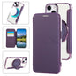 Ultra-thin Rotation Holder Magnetic Plating Vegan Leather Phone Case, For iPhone 15 Pro Max, For iPhone 15 Pro, For iPhone 15 Plus / 14 Plus