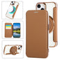 Ultra-thin Rotation Holder Magnetic Plating Vegan Leather Phone Case, For iPhone 15 Pro Max, For iPhone 15 Pro, For iPhone 15 Plus / 14 Plus