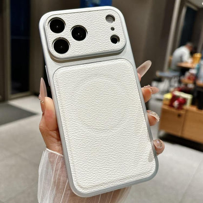 Transforms Into 17 Large Window Litchi Texture Magnetic Phone Case, For iPhone 17 Pro Max, For iPhone 17 Pro, For iPhone 17, For iPhone 16 Pro Max