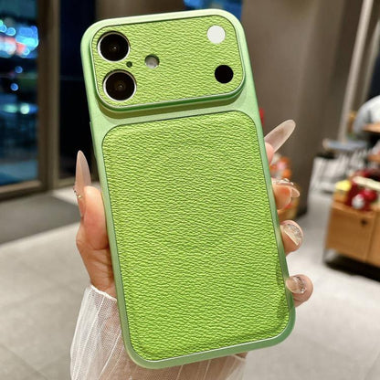 Transforms Into 17 Large Window Litchi Texture Magnetic Phone Case, For iPhone 17 Pro Max, For iPhone 17 Pro, For iPhone 17, For iPhone 16 Pro Max