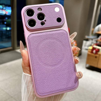 Transforms Into 17 Large Window Litchi Texture Magnetic Phone Case, For iPhone 17 Pro Max, For iPhone 17 Pro, For iPhone 17, For iPhone 16 Pro Max