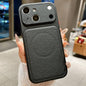 Transforms Into 17 Large Window Litchi Texture Magnetic Phone Case, For iPhone 15 Pro, For iPhone 15, For iPhone 14, For iPhone 14 Pro