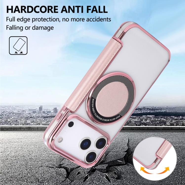 Ultra-thin Magnetic Plating Vegan Leather Phone Case, For iPhone 17 Pro Max, For iPhone 17 Pro, For iPhone 17