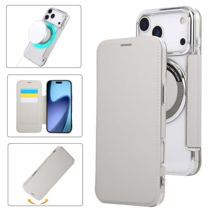 Ultra-thin Magnetic Plating Vegan Leather Phone Case, For iPhone 17 Pro Max, For iPhone 17 Pro, For iPhone 17