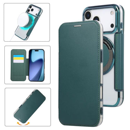 Ultra-thin Magnetic Plating Vegan Leather Phone Case, For iPhone 17 Pro Max, For iPhone 17 Pro, For iPhone 17