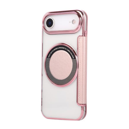 Ultra-thin Magnetic Plating Vegan Leather Phone Case, For iPhone Air, For iPhone 16e, For iPhone 16 Pro Max
