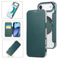 Ultra-thin Magnetic Plating Vegan Leather Phone Case, For iPhone Air, For iPhone 16e, For iPhone 16 Pro Max