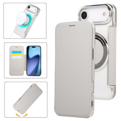 Ultra-thin Magnetic Plating Vegan Leather Phone Case, For iPhone Air, For iPhone 16e, For iPhone 16 Pro Max