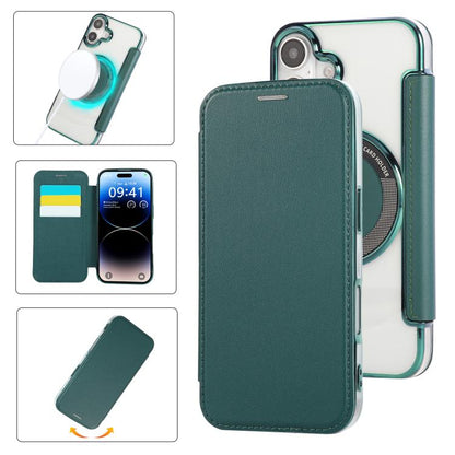 Ultra-thin Magnetic Plating Vegan Leather Phone Case, For iPhone 17 Pro Max, For iPhone 17 Pro, For iPhone 17