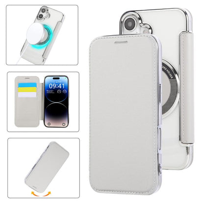 Ultra-thin Magnetic Plating Vegan Leather Phone Case, For iPhone 17 Pro Max, For iPhone 17 Pro, For iPhone 17