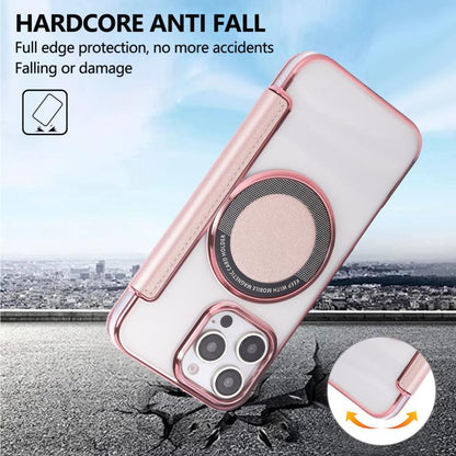Ultra-thin Magnetic Plating Vegan Leather Phone Case, For iPhone 16 Pro, For iPhone 16 Plus, For iPhone 16