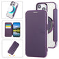 Ultra-thin Magnetic Plating Vegan Leather Phone Case, For iPhone 15 Pro Max, For iPhone 15 Pro, For iPhone 15 Plus / 14 Plus