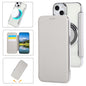 Ultra-thin Magnetic Plating Vegan Leather Phone Case, For iPhone 15 Pro Max, For iPhone 15 Pro, For iPhone 15 Plus / 14 Plus
