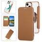 Ultra-thin Magnetic Plating Vegan Leather Phone Case, For iPhone 15 Pro Max, For iPhone 15 Pro, For iPhone 15 Plus / 14 Plus