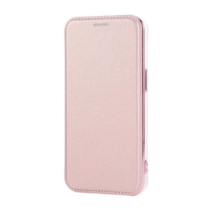 Ultra-thin Magnetic Plating Vegan Leather Phone Case, For iPhone 14 Pro Max, For iPhone 13 Pro Max, For iPhone 13 Pro