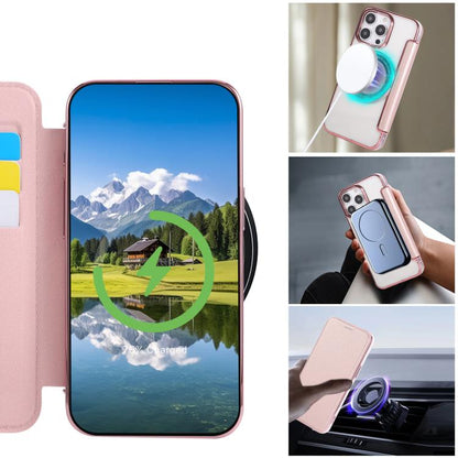 Ultra-thin Magnetic Plating Vegan Leather Phone Case, For iPhone 14 Pro Max, For iPhone 13 Pro Max, For iPhone 13 Pro