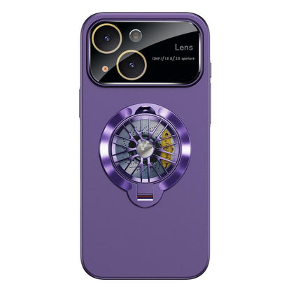 Glaze PC Camera Window Gyro Kickstand Magnetic Phone Case, For iPhone 15 Pro, For iPhone 15 Plus, For iPhone 15