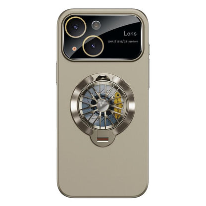 Glaze PC Camera Window Gyro Kickstand Magnetic Phone Case, For iPhone 15 Pro, For iPhone 15 Plus, For iPhone 15