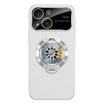 Glaze PC Camera Window Gyro Kickstand Magnetic Phone Case, For iPhone 15 Pro, For iPhone 15 Plus, For iPhone 15