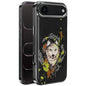 Embroidered Graffiti Vegan Leather Shield Electroplated Magnetic Phone Case, For iPhone 17 Pro Max, For iPhone 17 Pro, For iPhone 17, For iPhone Air, For iPhone 16 Pro Max, For iPhone 16 Pro