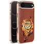 Embroidered Graffiti Vegan Leather Shield Electroplated Magnetic Phone Case, For iPhone 17 Pro Max, For iPhone 17 Pro, For iPhone 17, For iPhone Air, For iPhone 16 Pro Max, For iPhone 16 Pro