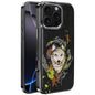 Embroidered Graffiti Vegan Leather Shield Electroplated Magnetic Phone Case, For iPhone 17 Pro Max, For iPhone 17 Pro, For iPhone 17, For iPhone Air, For iPhone 16 Pro Max, For iPhone 16 Pro