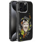 Embroidered Graffiti Vegan Leather Shield Electroplated Magnetic Phone Case, For iPhone 16 Plus, For iPhone 16, For iPhone 15 Pro Max, For iPhone 15 Pro, For iPhone 15 Plus, For iPhone 15