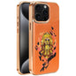 Embroidered Graffiti Vegan Leather Shield Electroplated Magnetic Phone Case, For iPhone 16 Plus, For iPhone 16, For iPhone 15 Pro Max, For iPhone 15 Pro, For iPhone 15 Plus, For iPhone 15