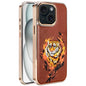 Embroidered Graffiti Vegan Leather Shield Electroplated Magnetic Phone Case, For iPhone 16 Plus, For iPhone 16, For iPhone 15 Pro Max, For iPhone 15 Pro, For iPhone 15 Plus, For iPhone 15