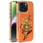 Embroidered Graffiti Vegan Leather Shield Electroplated Magnetic Phone Case, For iPhone 14 Plus, For iPhone 14, For iPhone 14 Pro, For iPhone 14 Pro Max