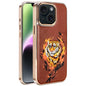Embroidered Graffiti Vegan Leather Shield Electroplated Magnetic Phone Case, For iPhone 14 Plus, For iPhone 14, For iPhone 14 Pro, For iPhone 14 Pro Max