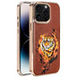Embroidered Graffiti Vegan Leather Shield Electroplated Magnetic Phone Case, For iPhone 14 Plus, For iPhone 14, For iPhone 14 Pro, For iPhone 14 Pro Max