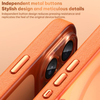 Vegan Leather Magnetic Phone Case, For iPhone 17 Pro, For iPhone 17