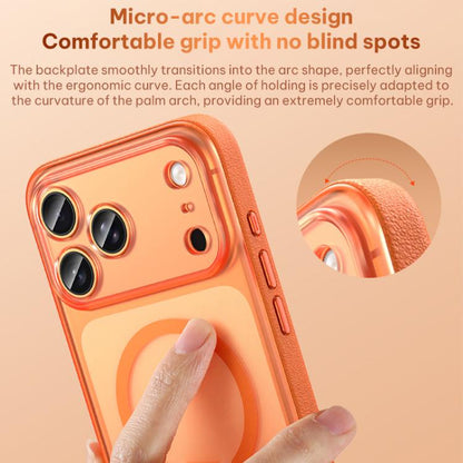 Vegan Leather Magnetic Phone Case, For iPhone 17 Pro, For iPhone 17