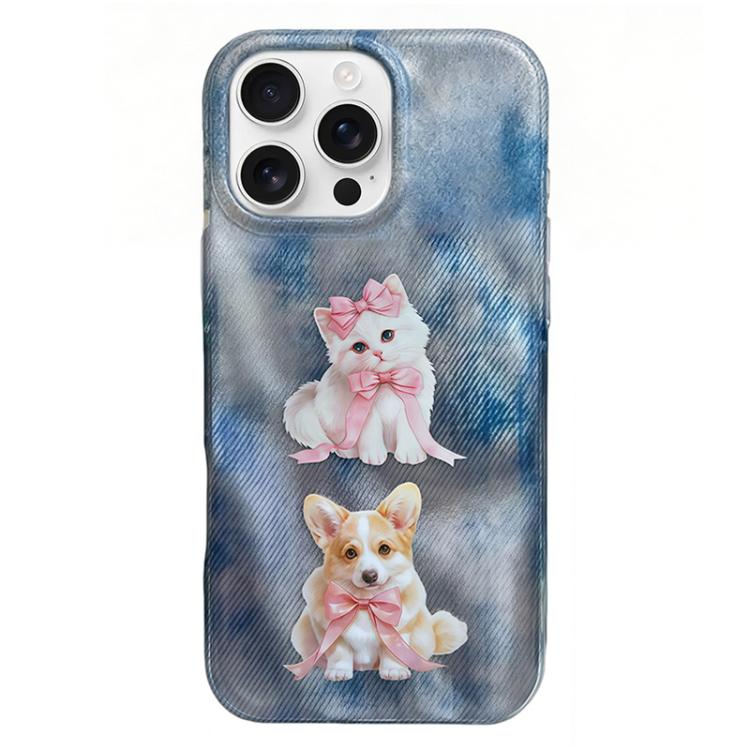 Rounded Edge IMD Pattern TPU Phone Case, For iPhone 16 Pro Max