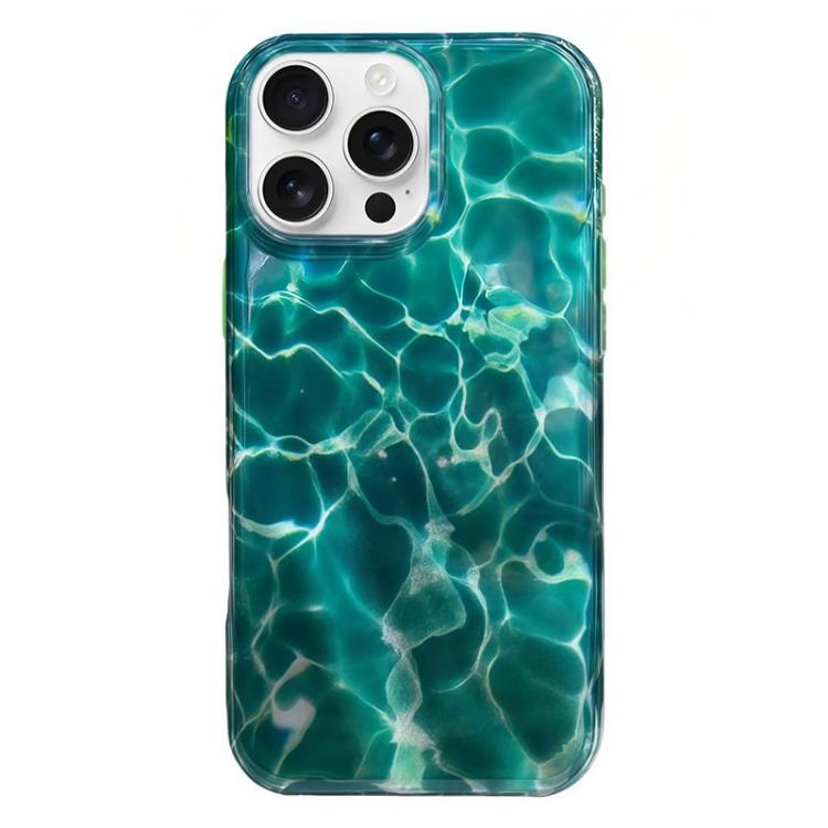 Rounded Edge IMD Pattern TPU Phone Case, For iPhone 16 Pro Max