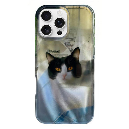 Rounded Edge IMD Pattern TPU Phone Case, For iPhone 16 Pro