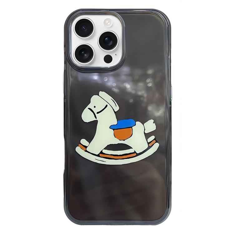 Rounded Edge IMD Pattern TPU Phone Case, For iPhone 16 Pro